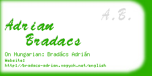 adrian bradacs business card