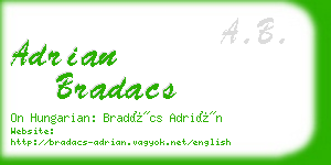 adrian bradacs business card